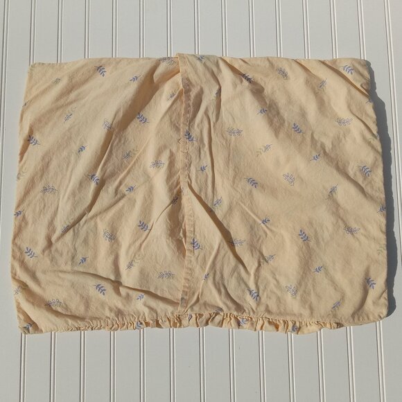 LAURA ASHLEY Pillow Shams Standard Covers Buttercream Yellow Blue Botanical Leaf - Picture 6 of 13